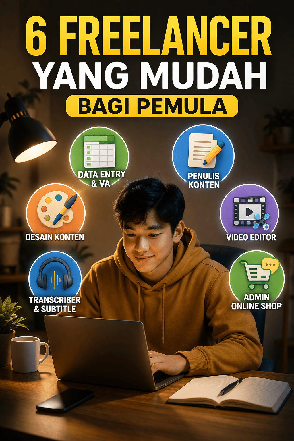 6 freelancer yang mudah bagi pemula yang menghasilkan cuan