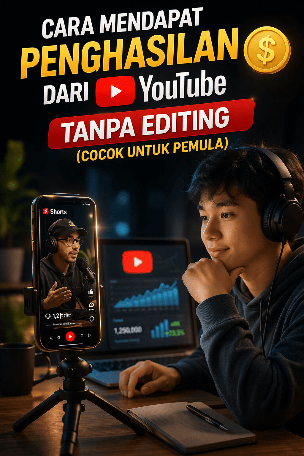 Cara Mendapat Penghasilan dari YouTube Tanpa Editing (Cocok untuk Pemula)