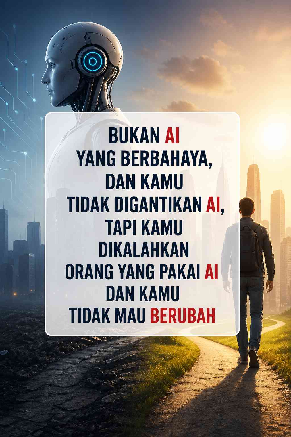 Bukan AI yang Berbahaya, dan Kamu Tidak Digantikan AI, Tapi Kamu Dikalahkan Orang yang Pakai AI dan Kamu Tidak Mau Berubah