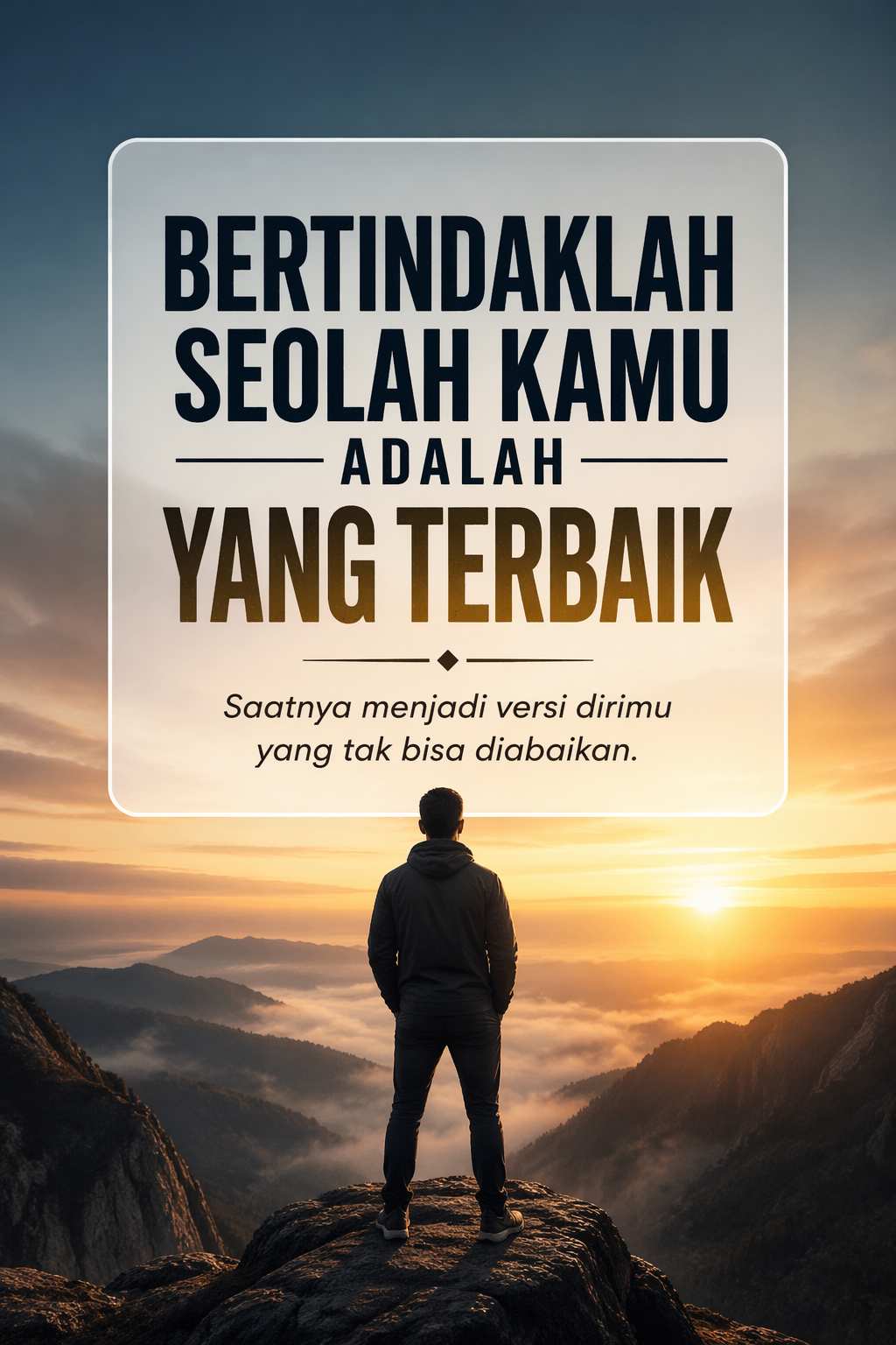 Bertindaklah Seolah Kamu Adalah yang Terbaik