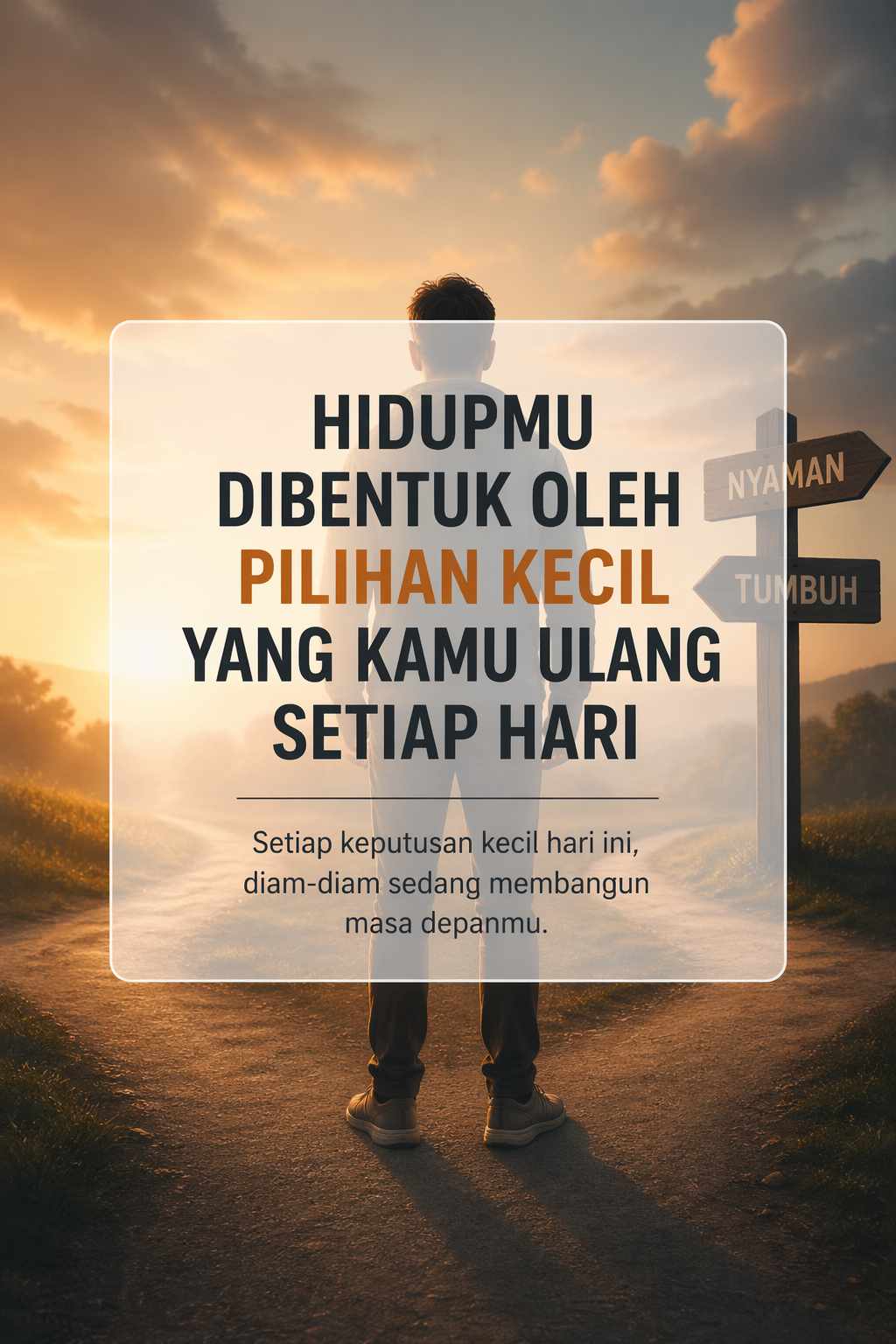 Hidupmu Dibentuk oleh Pilihan Kecil yang Kamu Ulang Setiap Hari
